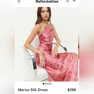 NWT Small Marixa Silk Dress